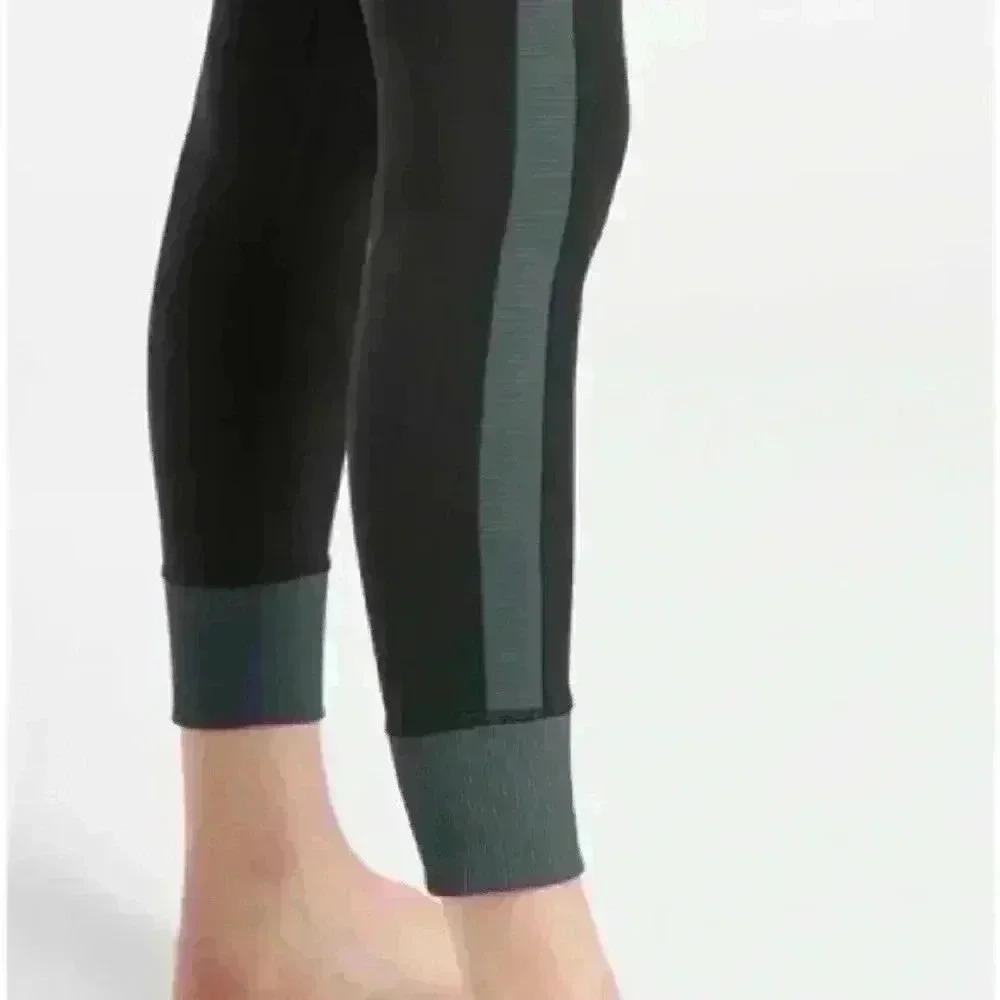 ATHLETA Elation Rib Trim 7/8 Tight Black & Anthracite Grey sz 3x leggings pants - Picture 2 of 11